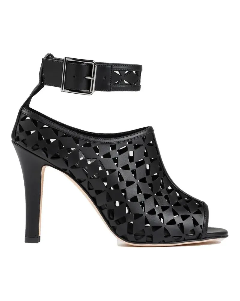 Manolo Blahnik Sandalen Tingah 105 Yoth Calf Leather Sandals schwarz Schwarz