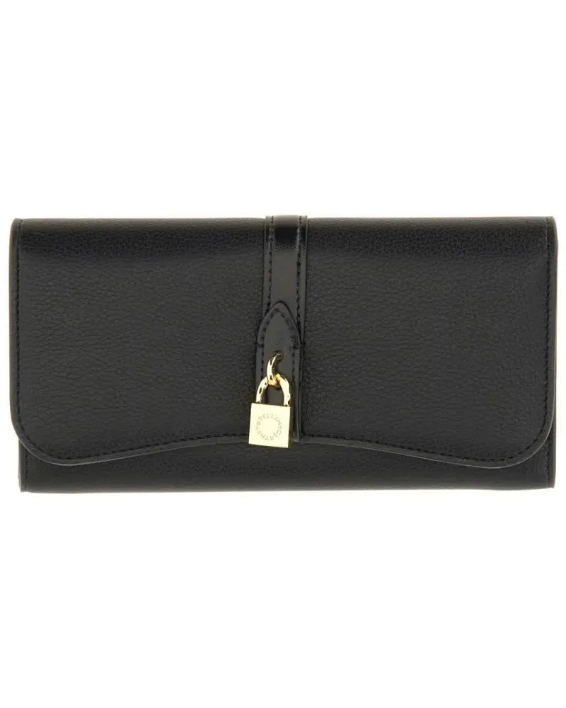 Stella McCartney Portemonnaie "Ryder" Wallet With Flap schwarz Schwarz