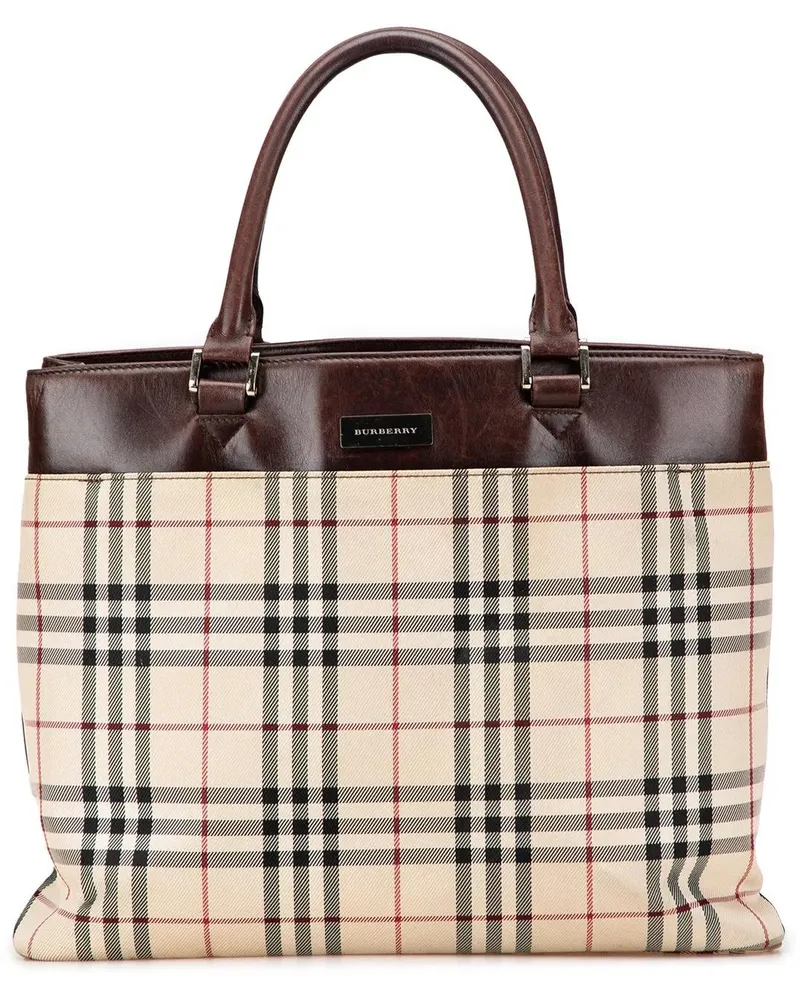 Burberry Shopper House Check Canvas Tote braun Braun