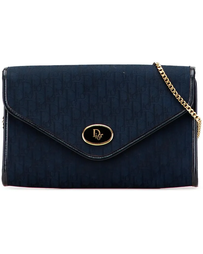 Dior Hobo Bags Oblique Canvas Chain Shoulder Bag blau Blau