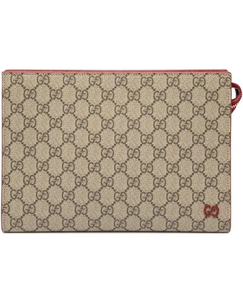 Gucci Kosmetiktaschen Small Bicolor GG Supreme Pouch braun Braun