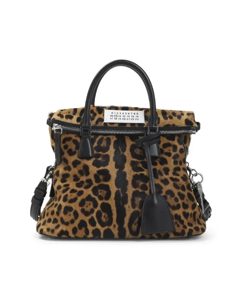 Maison Margiela Shopper & Totes Structured Calf Hair Handbag schwarz Schwarz