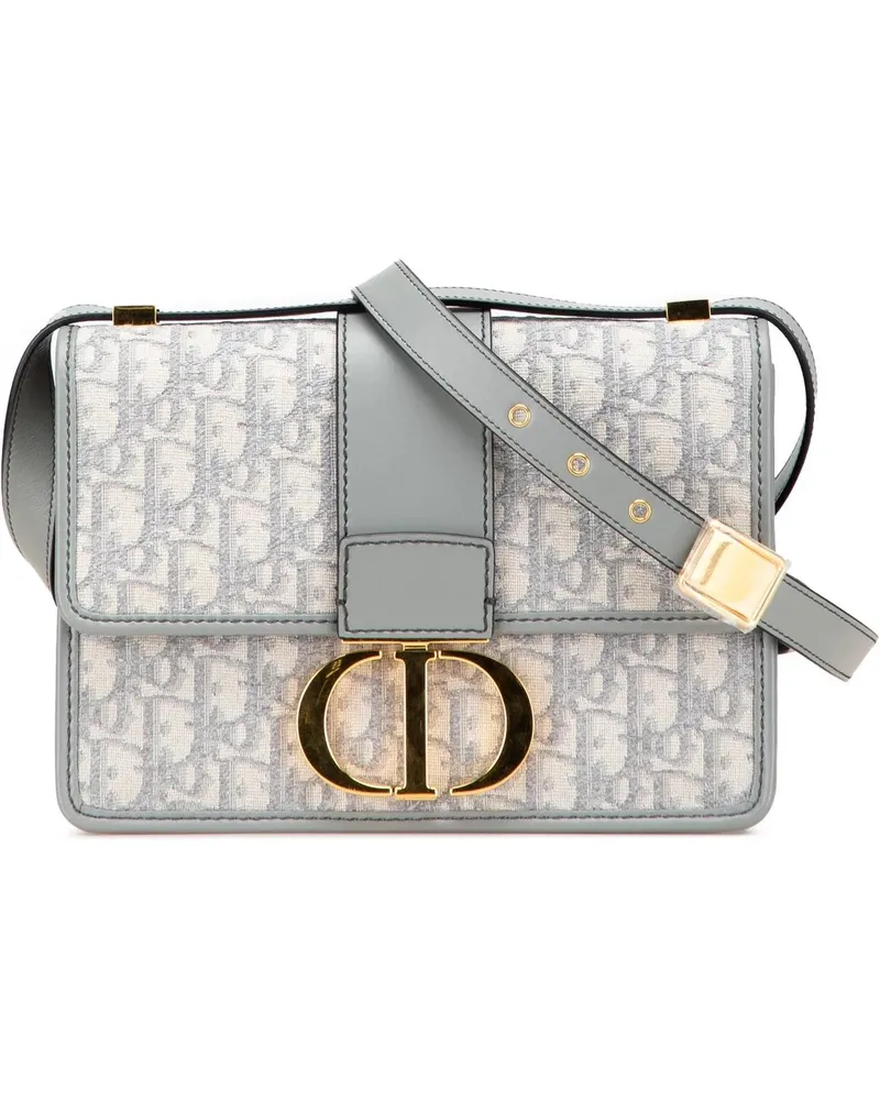 Dior Hobo Bags Medium Oblique Canvas 30 Montaigne Bag grau Grau