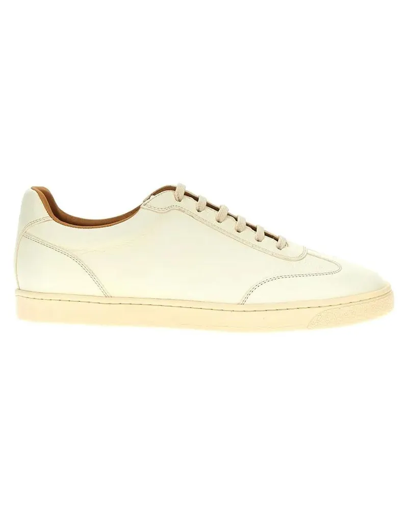Brunello Cucinelli Low-Top Sneaker Leather Sneakers beige Beige