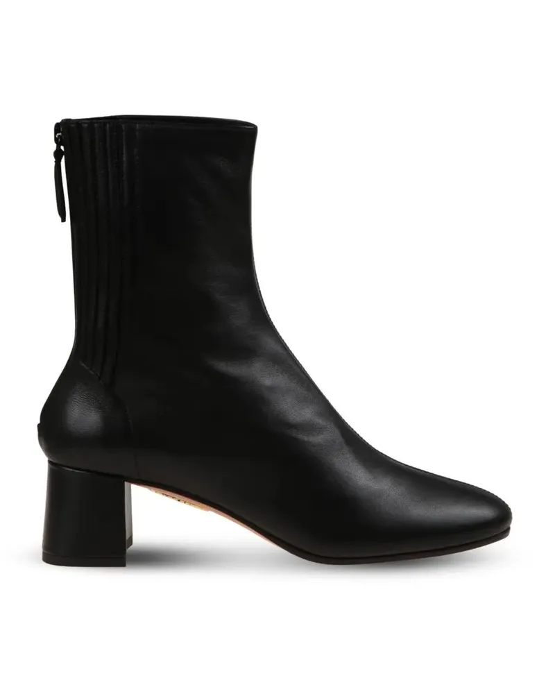 Aquazzura Stiefel Block-Heel Zip Booties schwarz Schwarz
