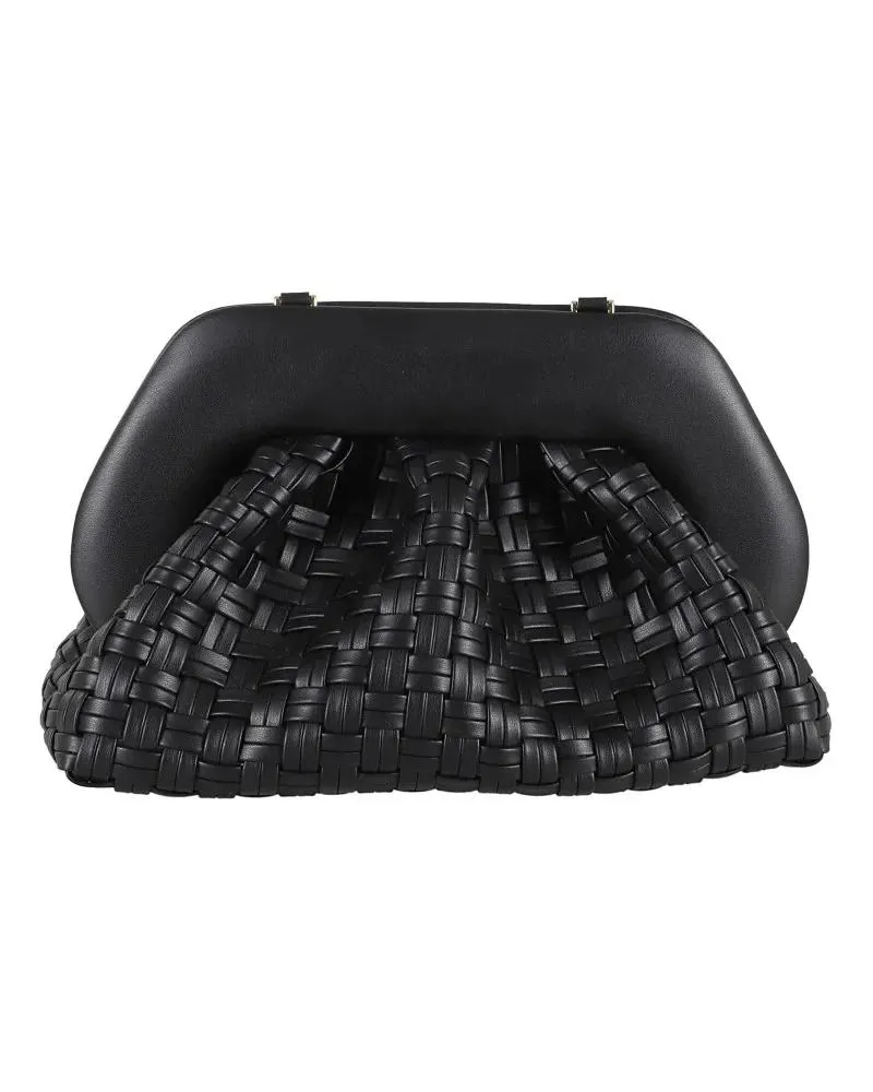 THEMOIRÈ Clutches Woven-Pattern Compact Bag schwarz Schwarz