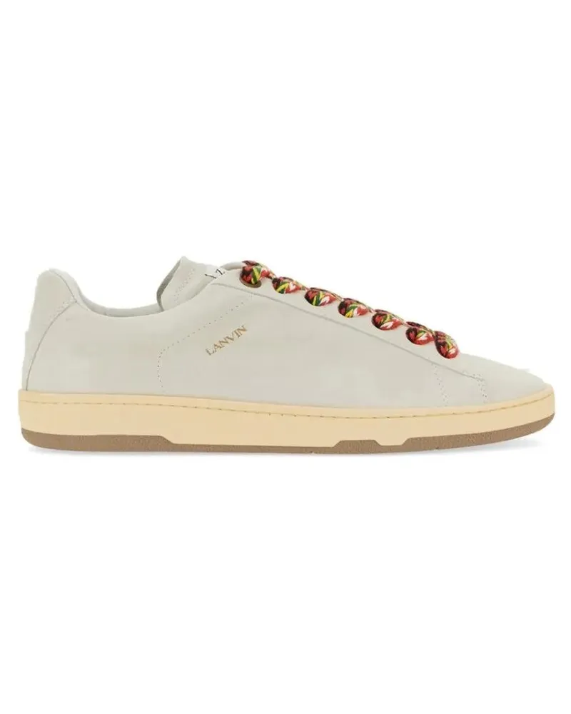 Lanvin Low-Top Sneaker Leather Sneakers With Laces weiß Weiß