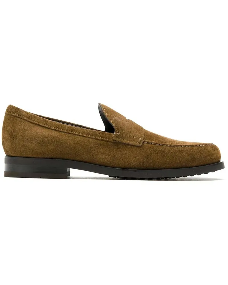 TOD'S Loafer Flat Shoes Brown braun Braun