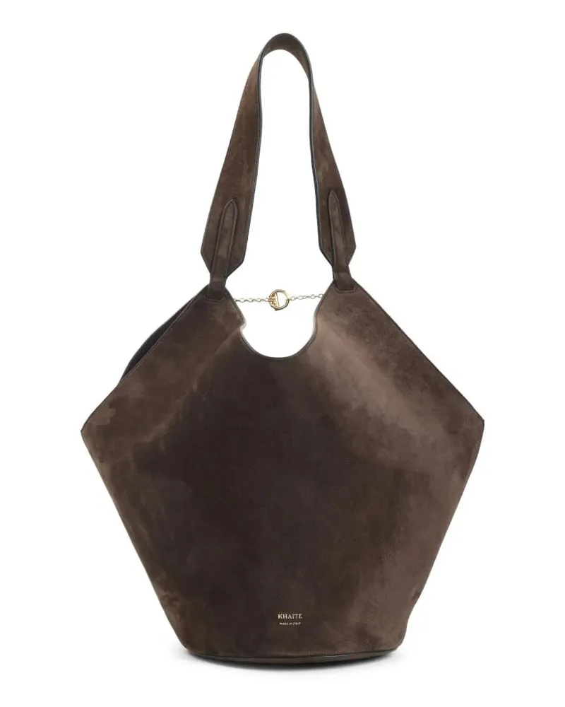 KHAITE Shopper & Totes Distinctive Brown Calfskin Leather Tote With Gold braun Braun