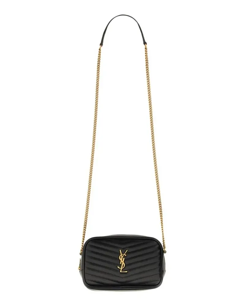 Saint Laurent Hobo Bags Mini "Lou" Bag schwarz Schwarz