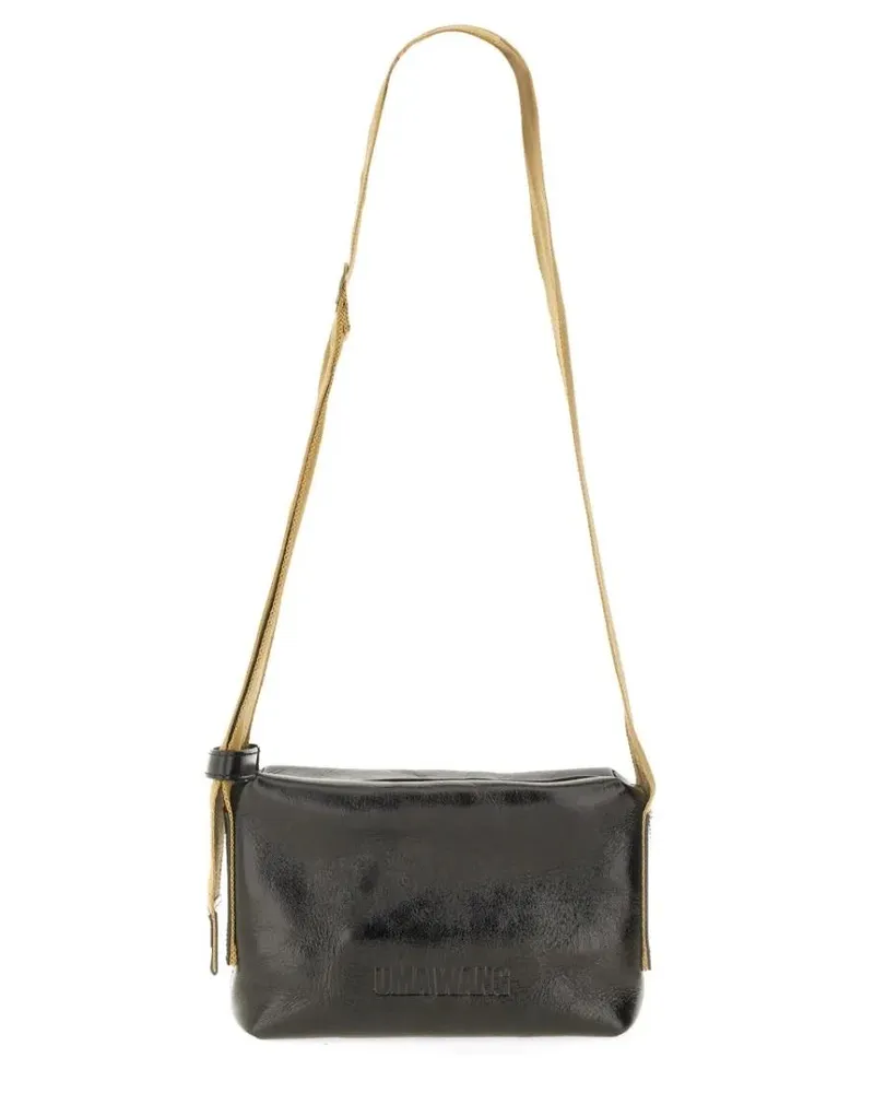 Uma Wang Hobo Bags Structured Carbon Fiber Shoulder Bag With Adjustab schwarz Schwarz