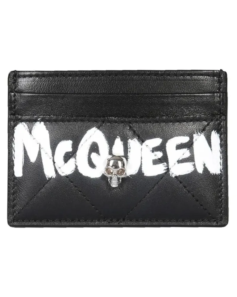 Alexander McQueen Portemonnaie Card Holder "Skull" schwarz Schwarz