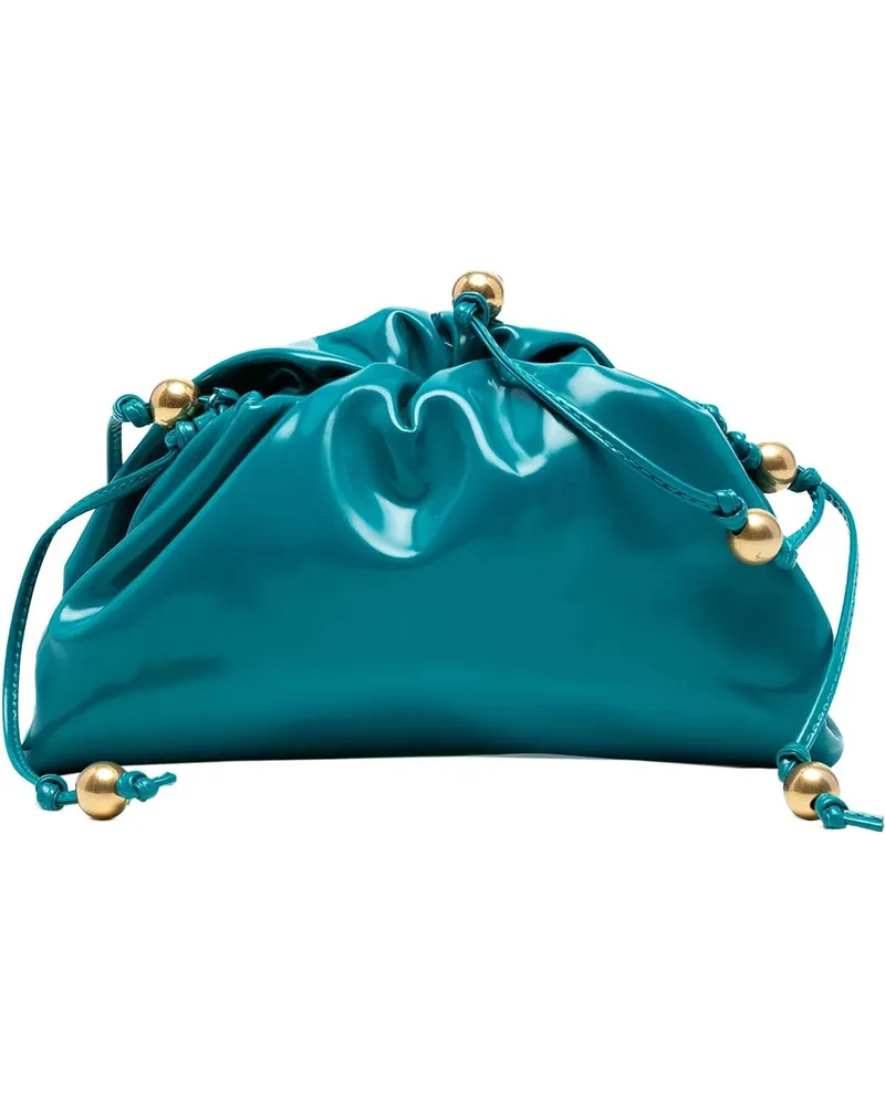 Bottega Veneta Hobo Bags Patent Beaded Strap The Mini Pouch Crossbody blau Blau