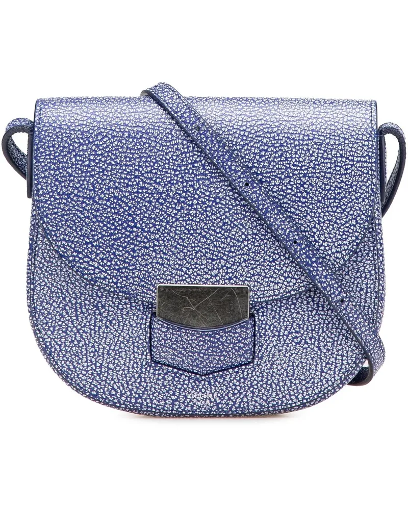 Celine Hobo Bags 2017 Small Goatskin Trotteur Crossbody blau Blau