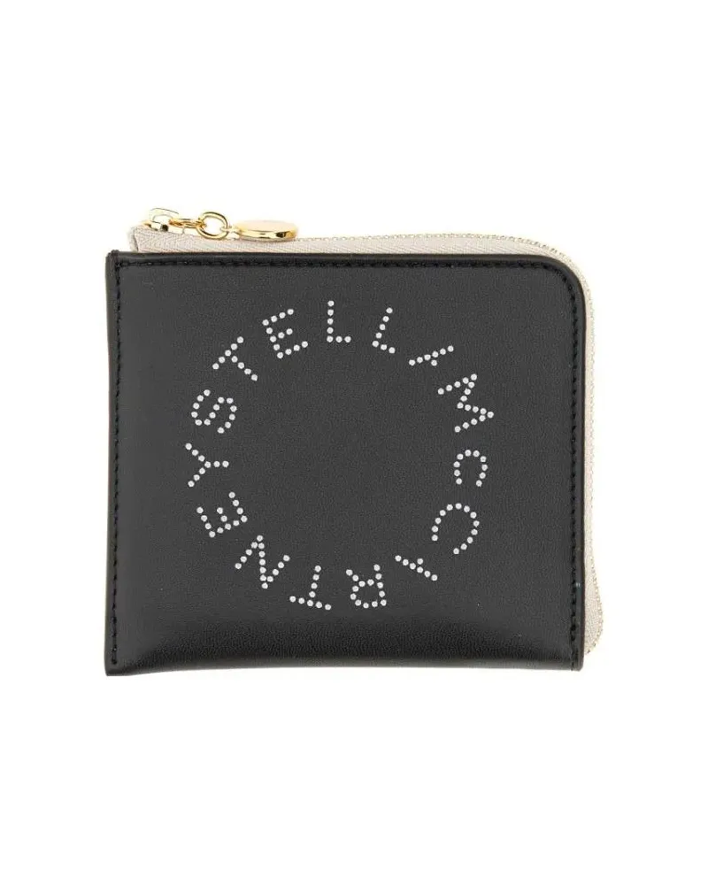 Stella McCartney Portemonnaie Zipped Wallet schwarz Schwarz