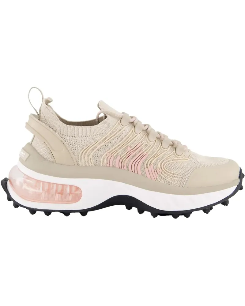 Dsquared2 Low-Top Sneaker Dames Bubble Sneaker Beige/Roze beige Beige