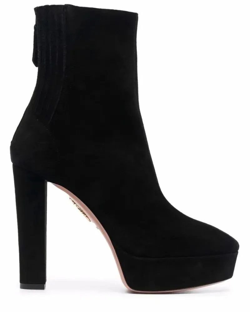 Aquazzura Stiefel Plateau Saint Honore' Bootie schwarz Schwarz