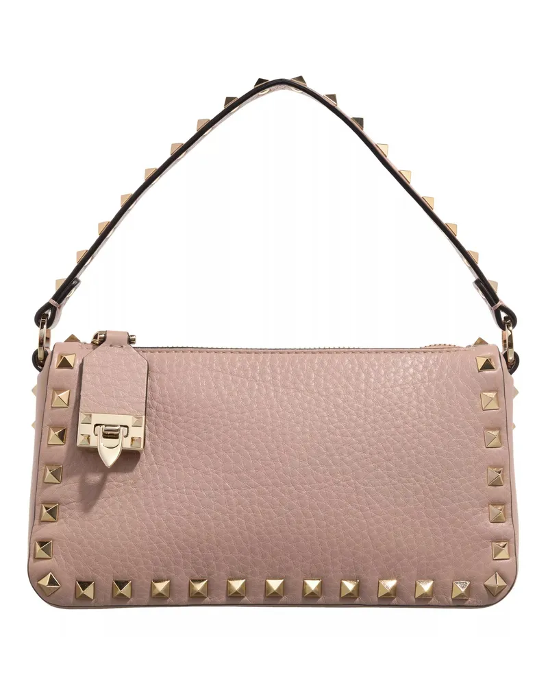 Valentino Garavani Crossbody Bags Small Rockstud Shoulder Bag taupe Taupe