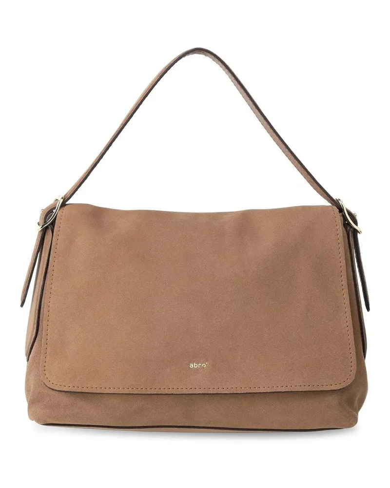 Abro Crossbody Bags Umhängetasche Carina aus Veloursleder braun Braun
