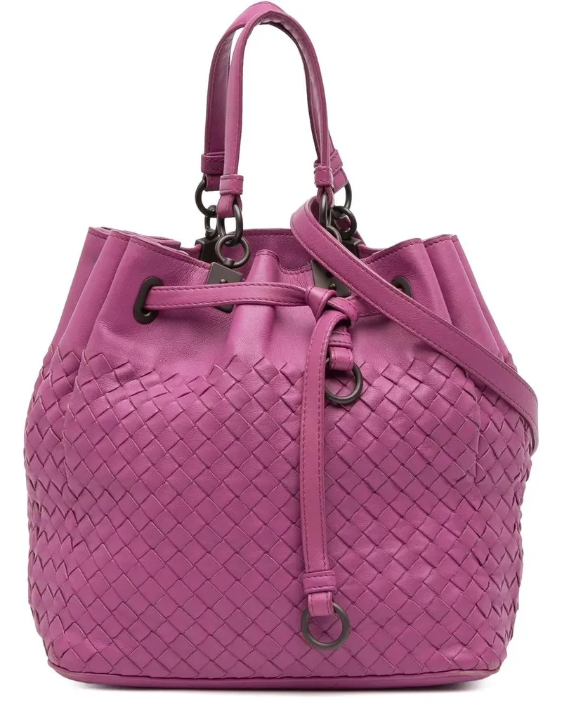 Bottega Veneta Hobo Bags Nappa Intrecciato Bucket Bag rosa Gold