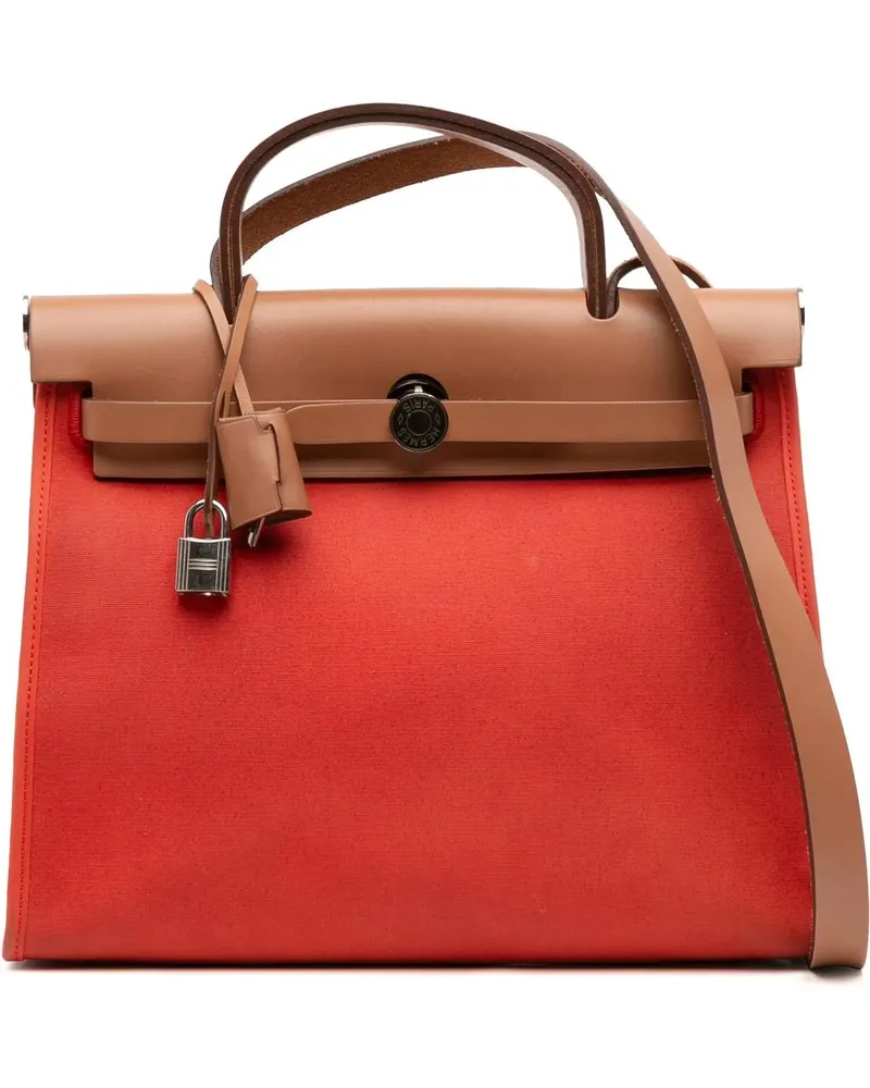 Hermès Hobo Bags Toile Herbag Zip 31 orange Orange