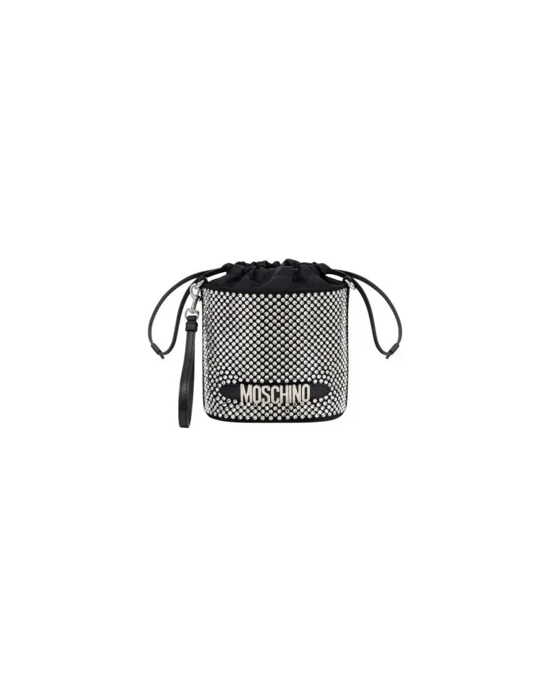 Moschino Beuteltaschen Nylon Bucket Bag schwarz Schwarz