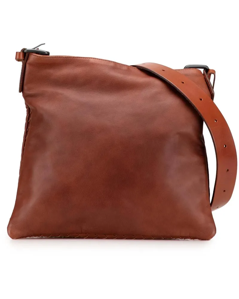 Bottega Veneta Hobo Bags Intrecciato Trimmed Nappa Crossbody braun Braun