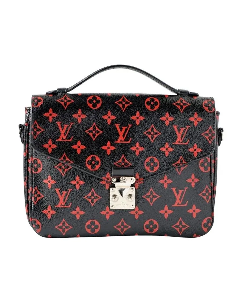 Louis Vuitton Clutches Black Leather And Monogram Infrarouge Handbag schwarz Schwarz