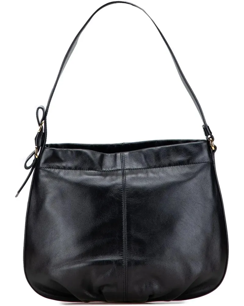 Ferragamo Hobo Bags Leather Vara Shoulder Bag schwarz Schwarz