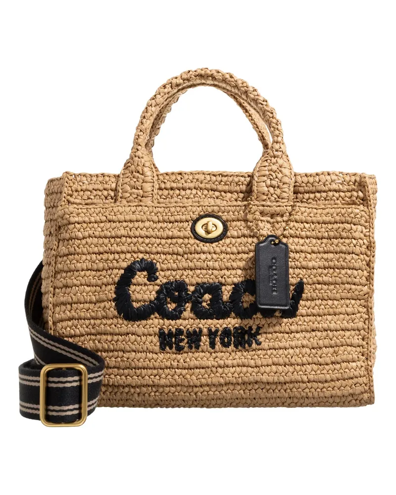 Coach Shopper & Totes Straw Cargo Tote 26 beige Beige