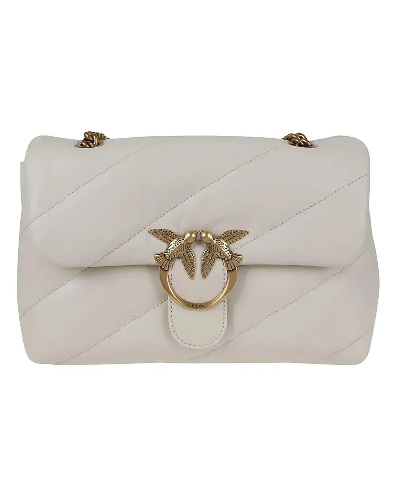 Pinko Hobo Bags Love Puff Calfskin Shoulder Bag weiß Weiß