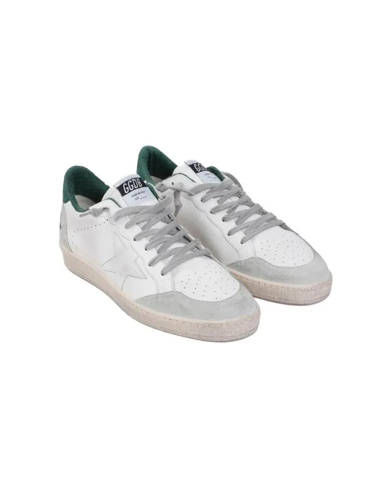 Golden Goose Low-Top Sneaker Ball Star White Green Polyurethane Sneakers weiß Weiß