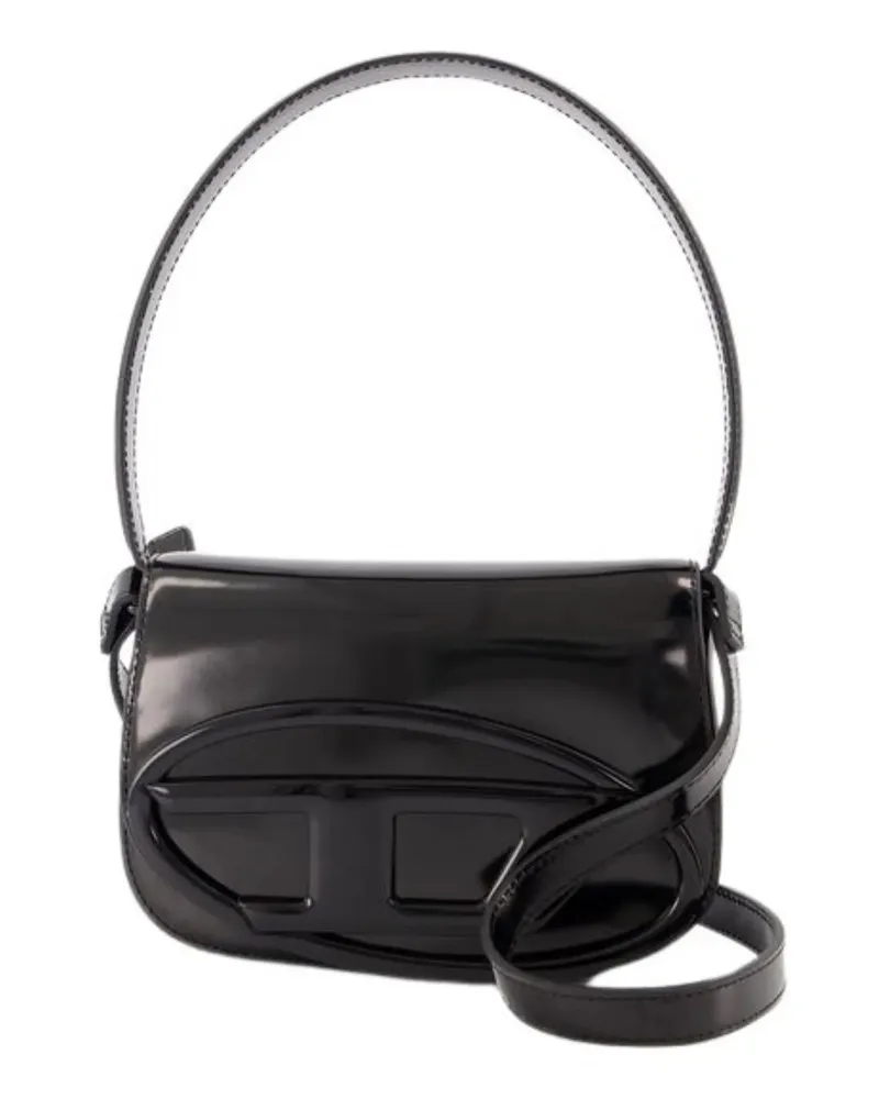 Diesel Hobo Bags 1Dr Shoulder Bag - Leather - Black schwarz Schwarz