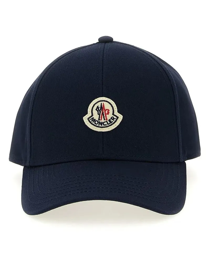 Moncler Caps & Mützen Logo Patch Cap schwarz Schwarz