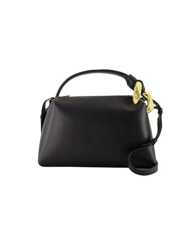 J.W.Anderson Hobo Bags The Jwa Corner Crossbody - Leather - Black schwarz Schwarz