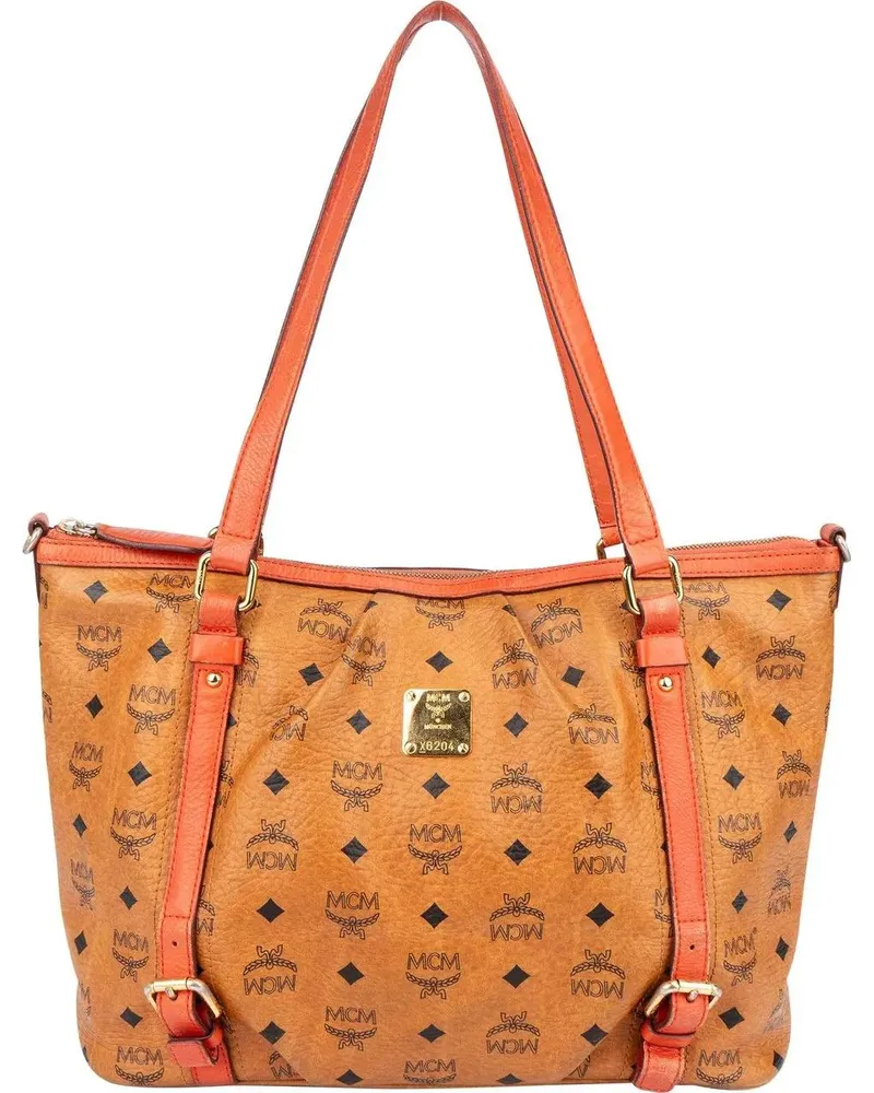 MCM Crossbody Bags  Visetos Monogram Shopper Shoulder Bag braun Braun