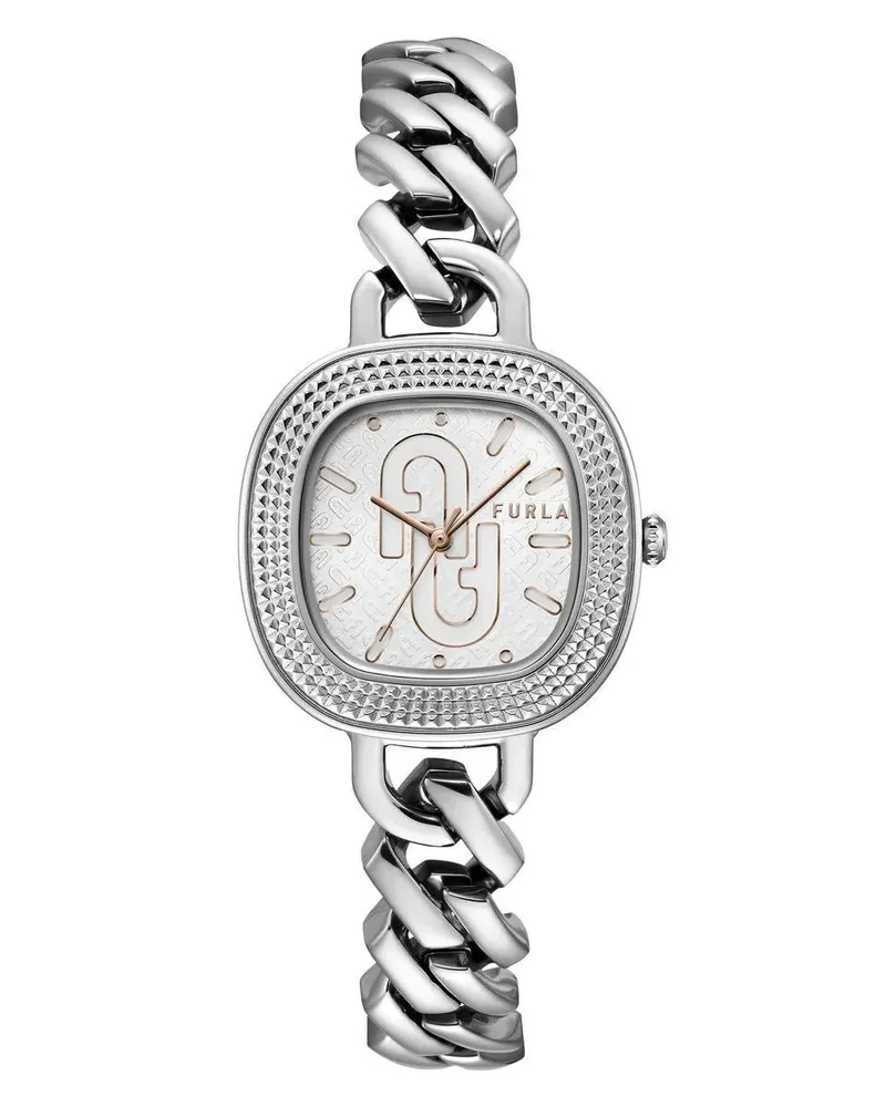 Furla Uhr Analoge Quarzuhr  Tv Shape silver Silber