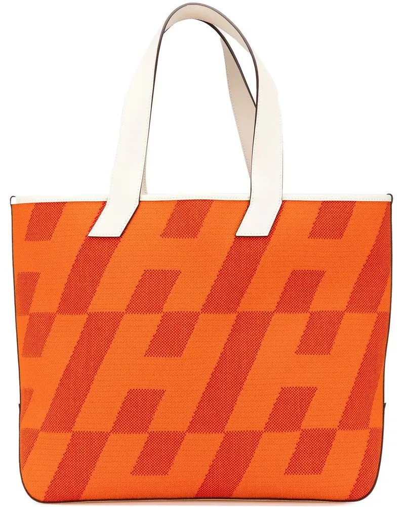 Hermès Shopper 2022 Toile H and Swift Cabas H en Biais 40 orange Orange