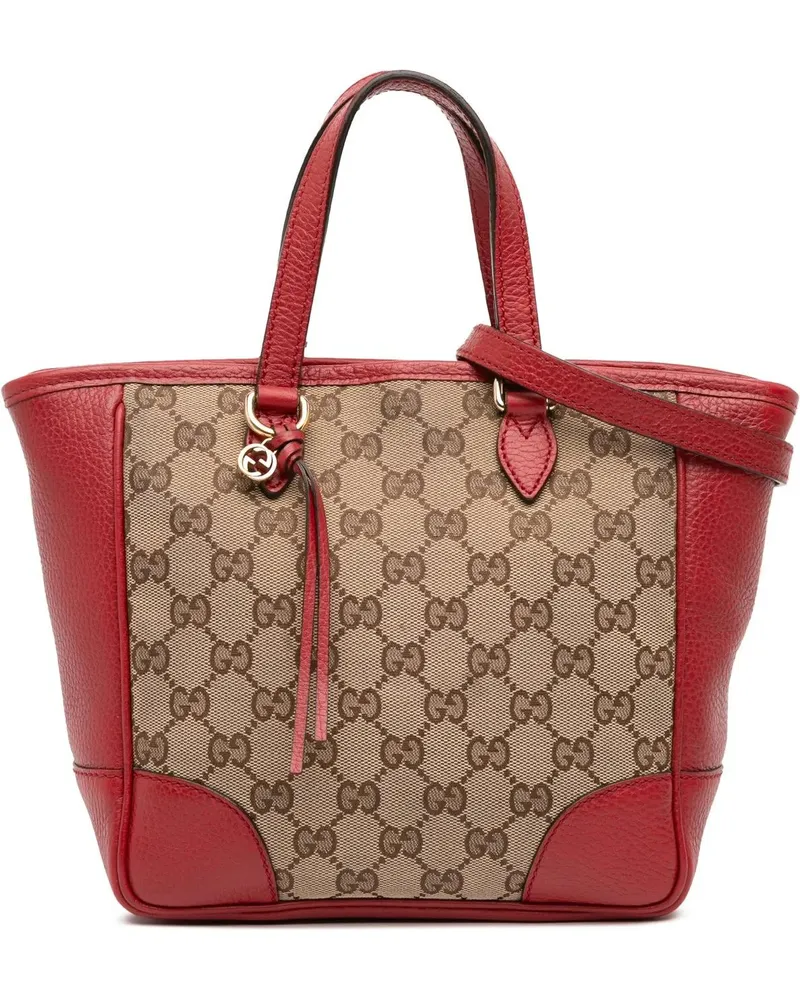 Gucci Hobo Bags Small GG Canvas Bree Satchel braun Braun