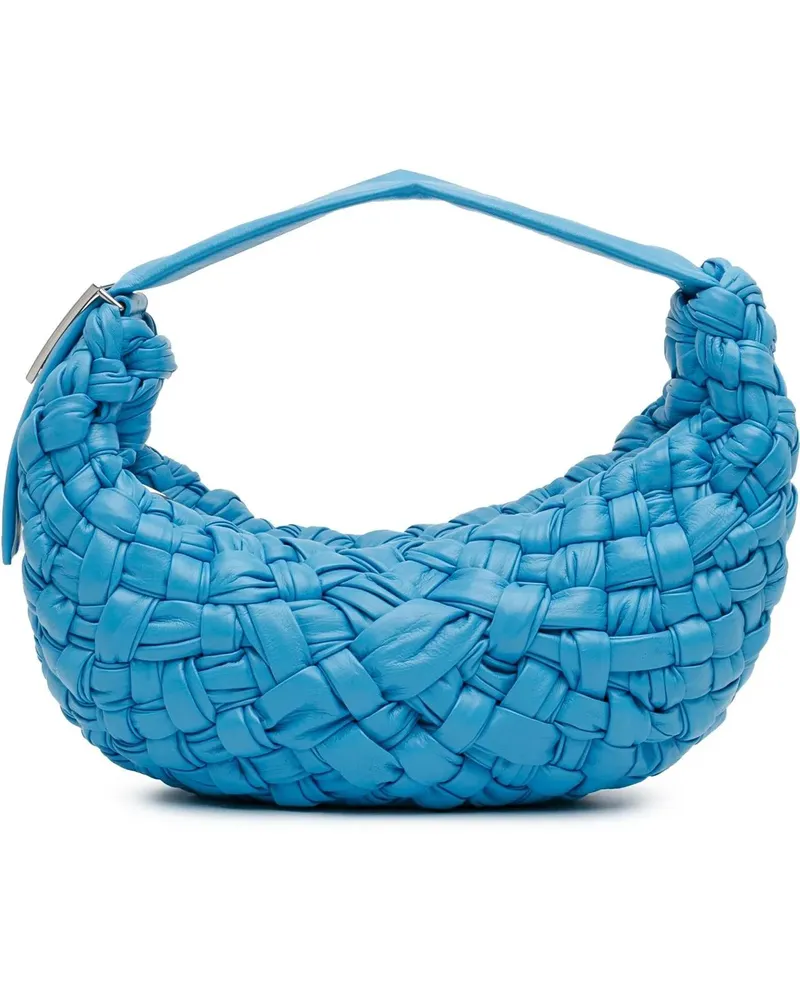 Bottega Veneta Hobo Bags 2012-2023 Paper Calfskin Intrecciato Banana Hobo B blau Blau