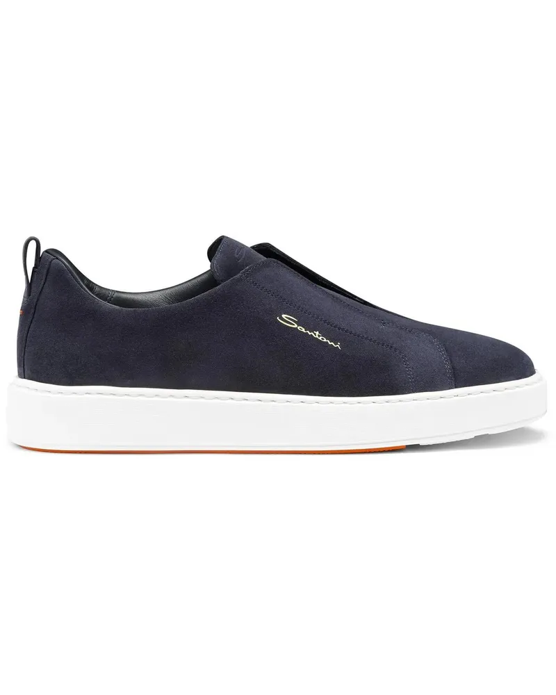 Santoni Low-Top Sneaker Men's suede sneaker weiß Weiß