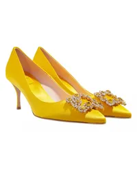 Roger Vivier Pumps & High Heels Pumps With Flower Buckle Satin Gelb