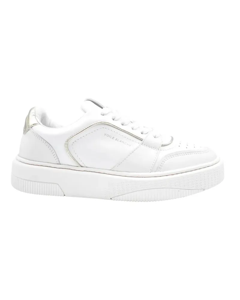 Voile Blanche Low-Top Sneaker Platinum White Sneakers With Metallic Accent weiß Weiß