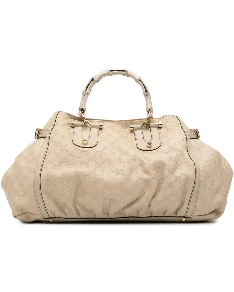 Gucci Shopper ssima Bamboo Dialux Tote braun Braun