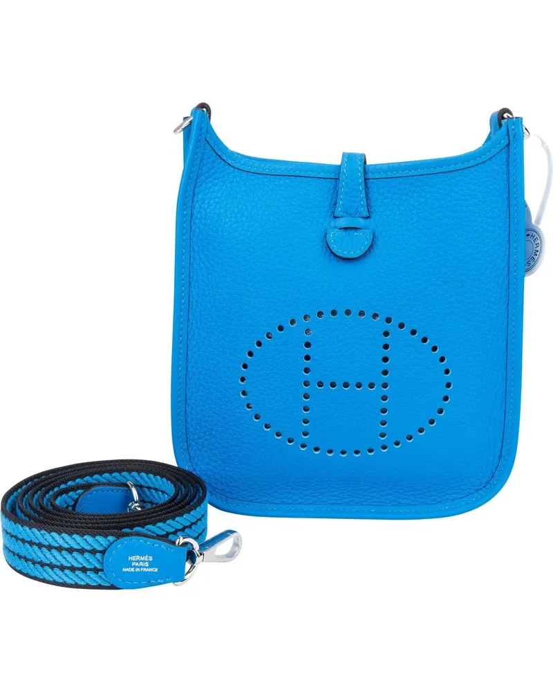 Hermès Crossbody Bags Hermes Bleu Hydra Clemence Evelyne 16 Crossbody Ba blau Blau