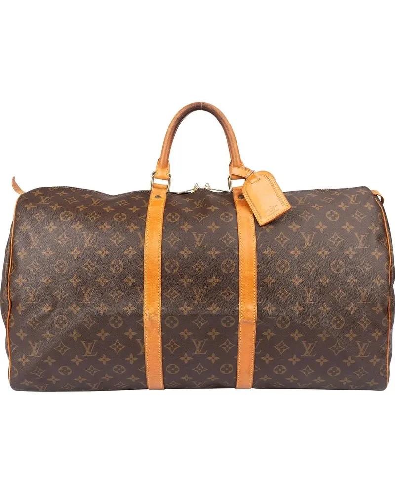 Louis Vuitton Crossbody Bags  Canvas Monogram Keepall 55 braun Braun