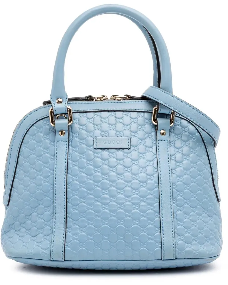 Gucci Hobo Bags Mini Microssima Dome Satchel blau Blau