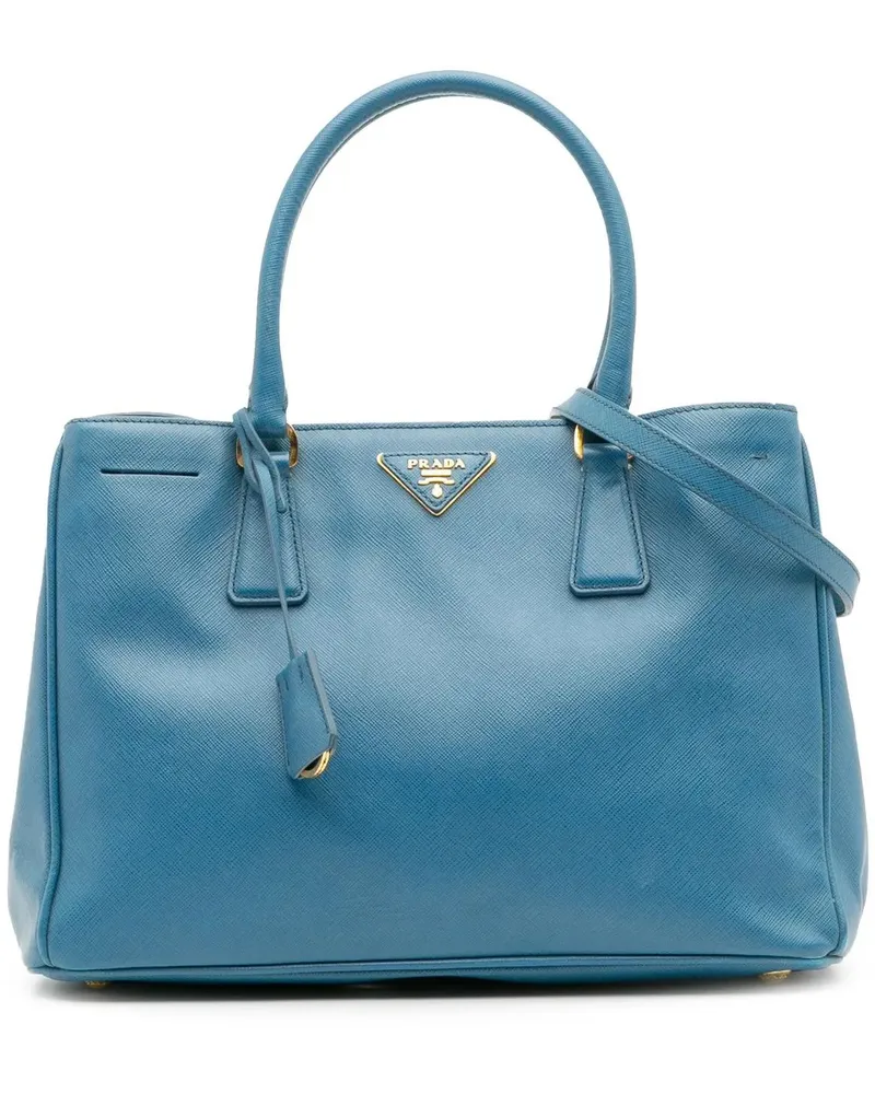 Prada Hobo Bags Medium Saffiano Lux Galleria Satchel blau Blau