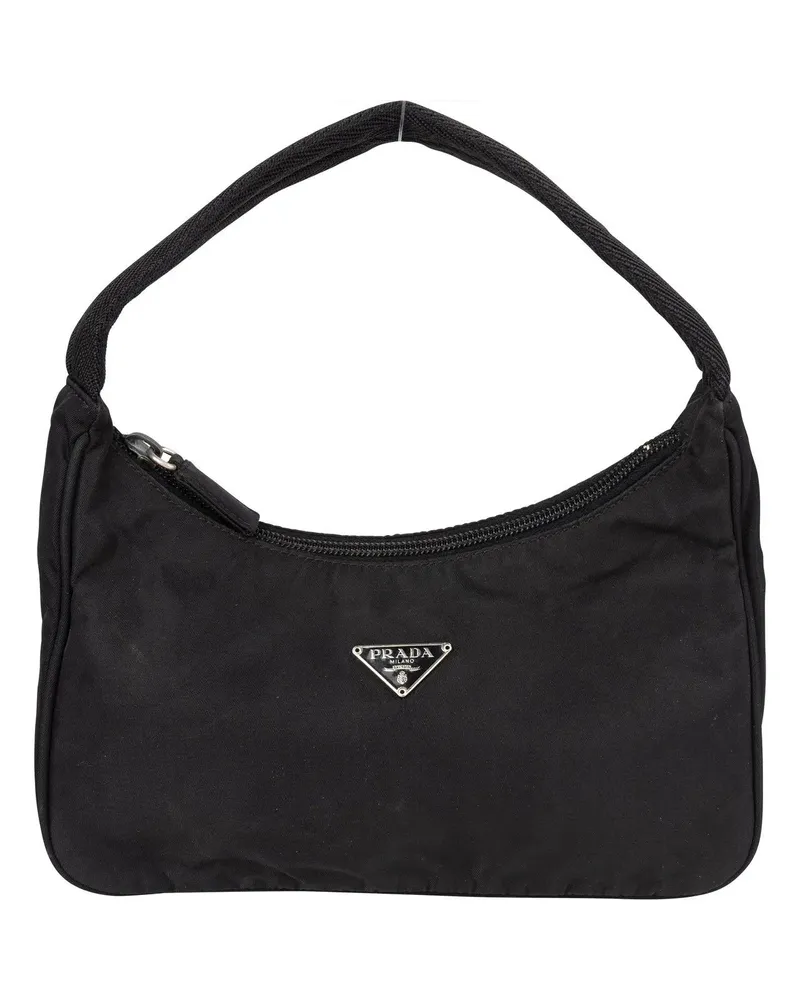 Prada Crossbody Bags  Black Nylon Triangle Vintage Re-Editon Handb schwarz Schwarz