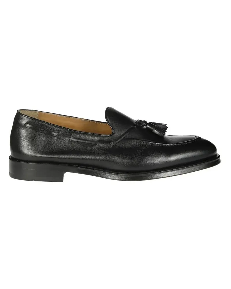 Doucal´s Loafer Black Leather Tassel Loafer schwarz Schwarz